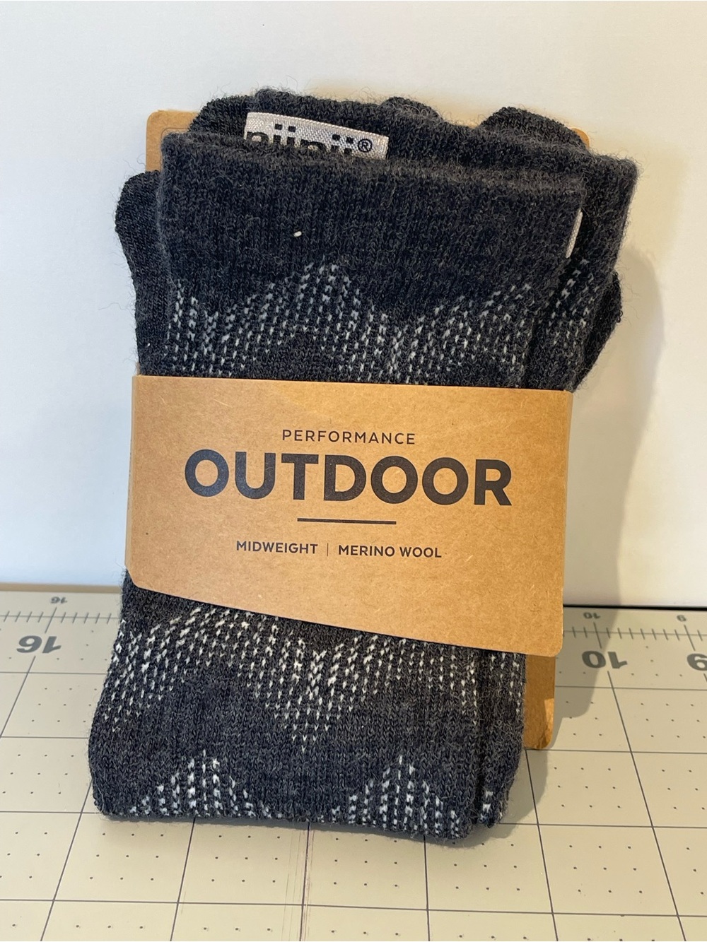 Injinji Outdoor Midweight Crew Merino Wool Toe Socks Small Slate 223670 NWT